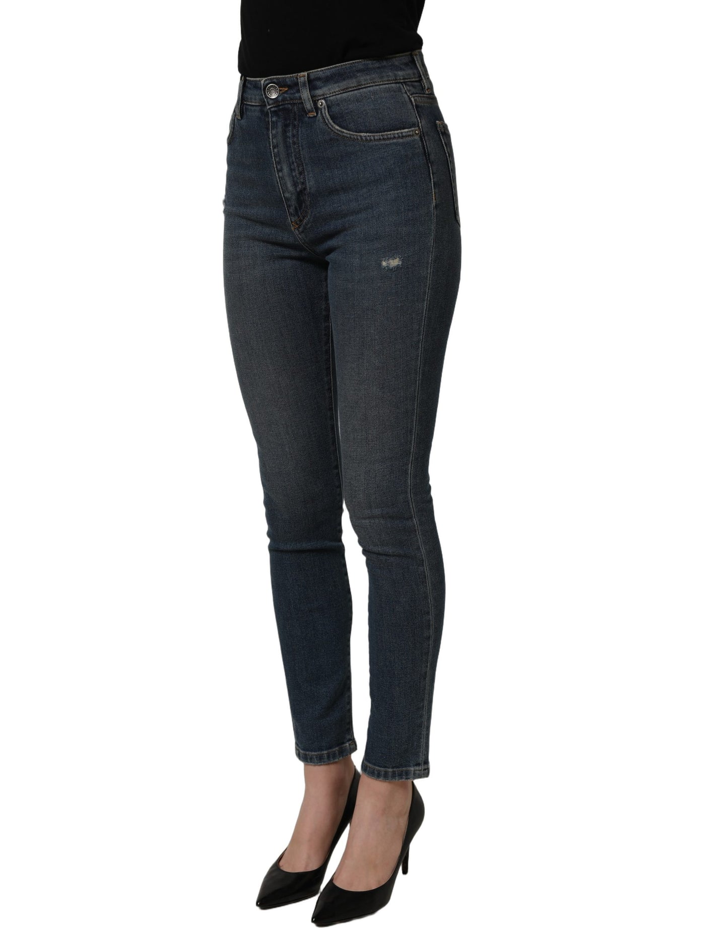 Blue Cotton Stretch Skinny Denim Trouser Jeans
