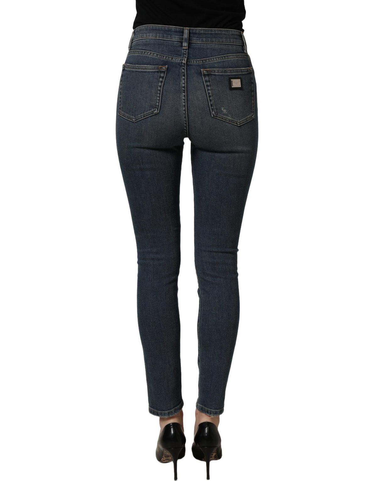 Blue Cotton Stretch Skinny Denim Trouser Jeans
