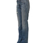 Blue Cotton Boot Cut Denim Trouser Jeans