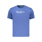 Blue Cotton Men's T-Shirt