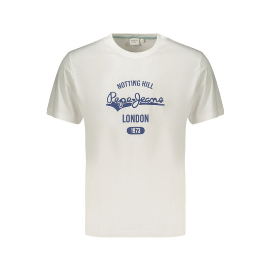 White Cotton Men's T-Shirt