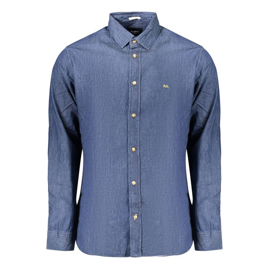 Blue Cotton Men's Shirt