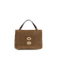 Brown Suede Leather Shoulder Bag