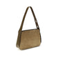 Beige Suede Leather Shoulder Bag
