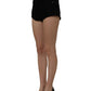 Dark Gray Cotton Mid Rise Denim Hot Pants Shorts