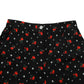 Black Floral High Rise Women Hot Pants Shorts