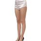 White Satin High Rise Women Hot Pants Shorts