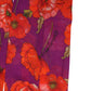 Purple Nylon Floral Print Tights Stockings Socks