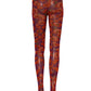 Purple Nylon Floral Print Tights Stockings Socks
