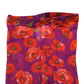 Purple Nylon Floral Print Tights Stockings Socks