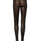 Black Nylon Logo Tights Stocking Pantyhose Socks