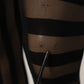 Black Nylon Stripes Tights Stockings Pantyhose Socks