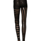 Black Nylon Stripes Tights Stockings Pantyhose Socks