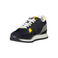 Blue Polyester Men's Sneaker