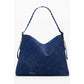 Blue Polyurethane Women's Shoulder Bag