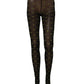 Black Nylon Logo Tights Stocking Pantyhose Socks