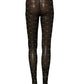Black Nylon Logo Tights Stocking Pantyhose Socks