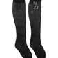 Black Nylon Mesh Sheer Calf Long Accessory Socks