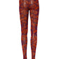 Purple Nylon Floral Print Tights Stockings Socks