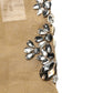 Brown Stretch Floral Clear Crystal Stockings Socks
