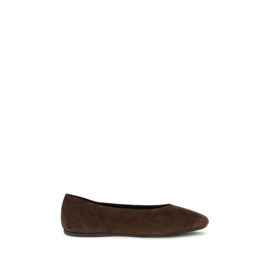 Brown Calf Leather Bos Taurus Ballet Flats