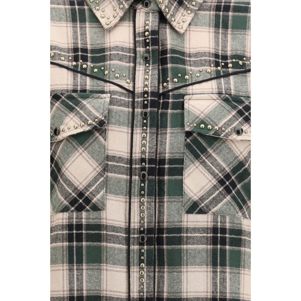 Bicolor Cotton Pattern Shirt