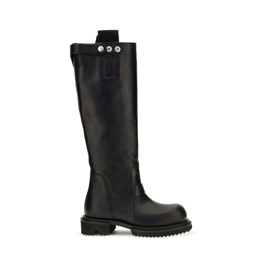 Black Calf Leather Bos Taurus Rain Boots