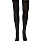 Black DG Logo Rhinestones Stretch Thigh High Socks
