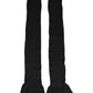 Black Wool Over Calf Long Women Accessory Socks