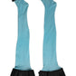 Light Blue Nylon Thigh High Women Accessory Socks