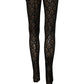 Violet Floral Fishnet Tights Stockings Pantyhose Socks