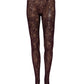Violet Floral Fishnet Tights Stockings Pantyhose Socks