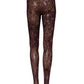 Violet Floral Fishnet Tights Stockings Pantyhose Socks