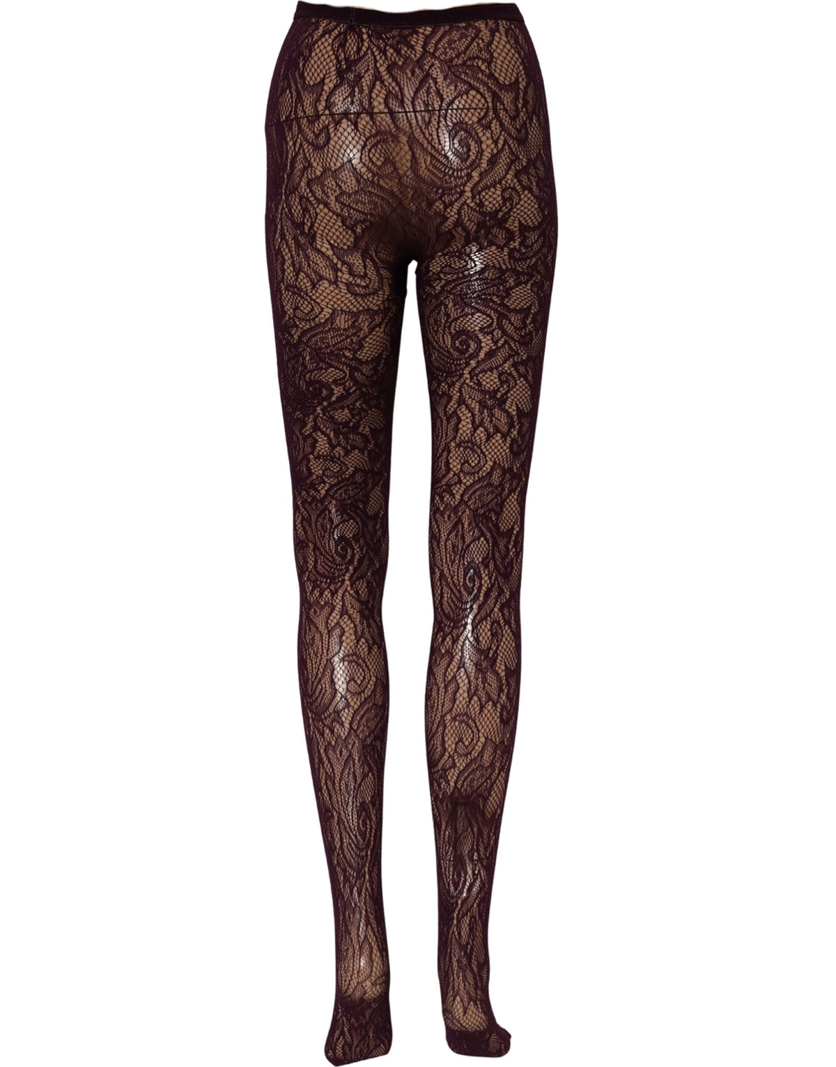 Violet Floral Fishnet Tights Stockings Pantyhose Socks