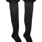 Black Nylon Logo Calf Long Women Accessory Socks