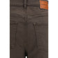 Brown Cotton Casual Pants