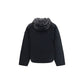 Black Nylon Bomber