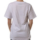 White Cotton Gold DG Logo Crew Neck T-shirt