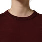 Maroon Wool Knitted CrewNeck Pullover Sweater