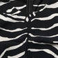 Black White Zebra Sleeveless Cropped Tank Top