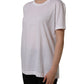 White Cotton Crew Neck Short Sleeves T-shirt