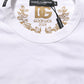 White Cotton Crew Neck Short Sleeves T-shirt