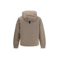 Beige Nylon Full-Length Jacket