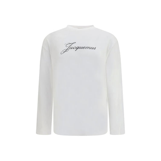 White Cotton Long Sleeve T-Shirt