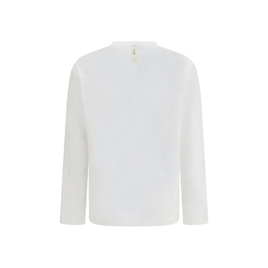 White Cotton Long Sleeve T-Shirt