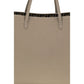 Beige Calf Leather Bos Taurus Shoulder Bag