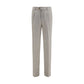 Gray Linen Casual Pants