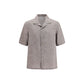 Gray Linen Shortsleeve Shirt