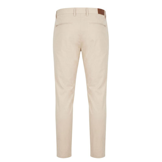 Beige Cotton Men Pants