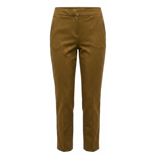 Brown Cotton Women Pants
